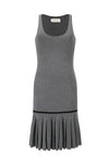 SWAYING 25 Early Autumn Cashmere Blended Vest Pleated Dress SW-SW25PF2L04C2-HUI Gray